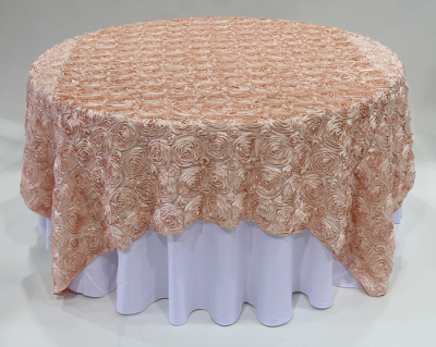 Soft Pink Rosette linen rental