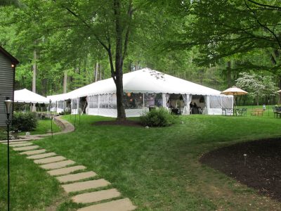 backyard wedding 50x frame tent rental