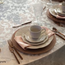 pink blush copper flatware