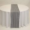 Awning Stripe Black Runner