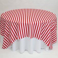 Awning Stripe Red linen