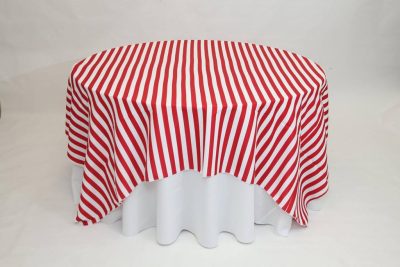 Awning Stripe Red linen