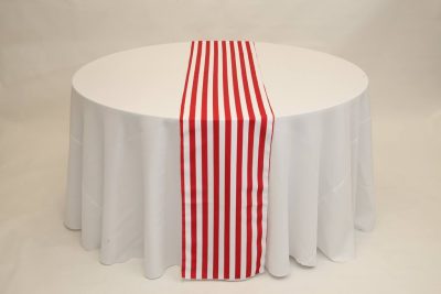 Awning Stripe Red Runner linen rental