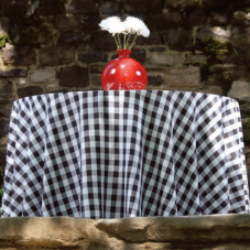 Black Check table linen