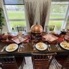Copper serving pieces for buffet