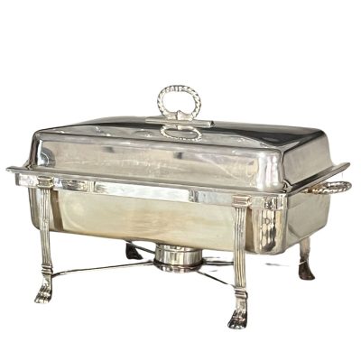 silver plated chafer eight quart rectangle