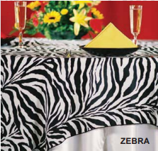 Zebra pattern african collection linen