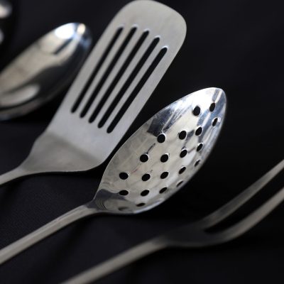 stainless slotted spoon