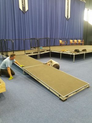 ADA ramp for stage rental