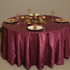 burgundy bengaline linen rental