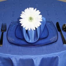 royal blue bengaline linen rental