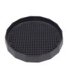 A black beverage trip tray.