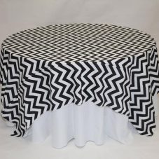 Black Chevron linen rental