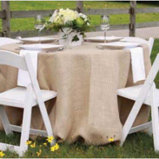 burlap linen rental