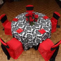 crush chair cover red