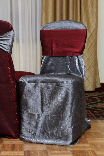 Crush Pewter Chair Covers
