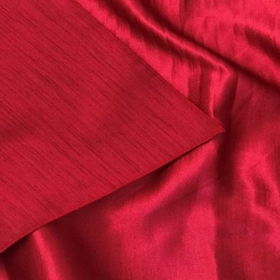 cherry red dupioni linen rental