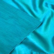 turquoise dupioni linen rental