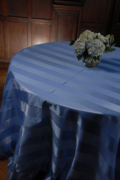 periwinkle eternity stripe linen rental