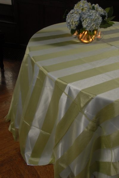 pistachio eternity stripe linen rental