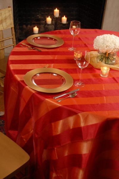 ruby eternity stripe linen rental