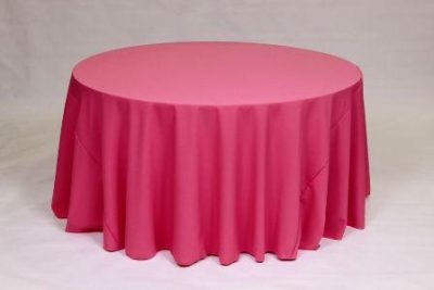 Solid Fuchsia Poly linen