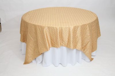 gold helix sequin linen rental