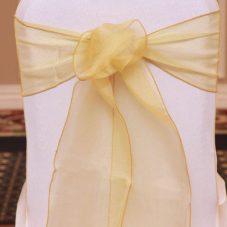 gold organza linen rental