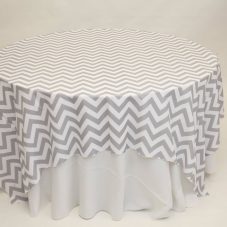 grey chevron linen rental