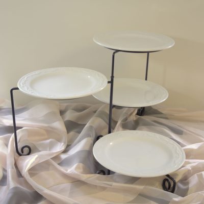 4 tier adjustable plate stand