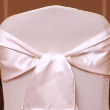 ivory satin linen rental