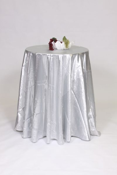 Lame silver linen solid linen rental