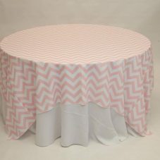 light pink chevron linen rental