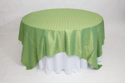 lime helix sequin linen rental