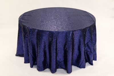 Sequin Glimmer Navy Linen