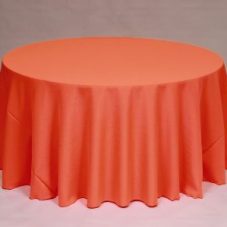 Solid Neon Orange Poly Linen