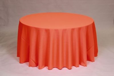 Solid Neon Orange Poly Linen