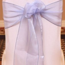 periwinkle organza linen rental