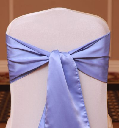 periwinkle satin linen rental