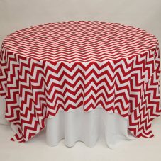 red chevron linen rental