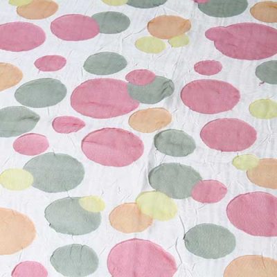 sheer magic dots linen swatch