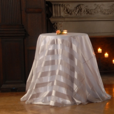 silver eternity stripe linen rental