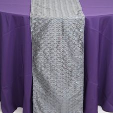 silver helix sequin linen rental