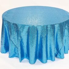 turquoise glimmer sequin linen rental