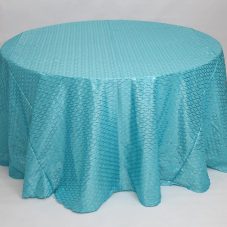 turquoise helix sequin linen rental