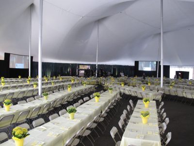 celebration of life lunch setup