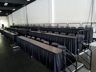 elevated meeting tables rental