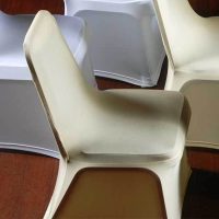 spandex ivory chair cover
