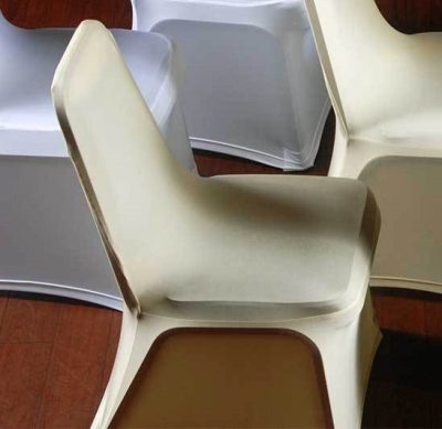 spandex ivory chair cover