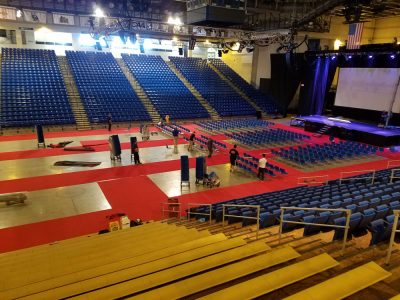 temporary carpet gym floor